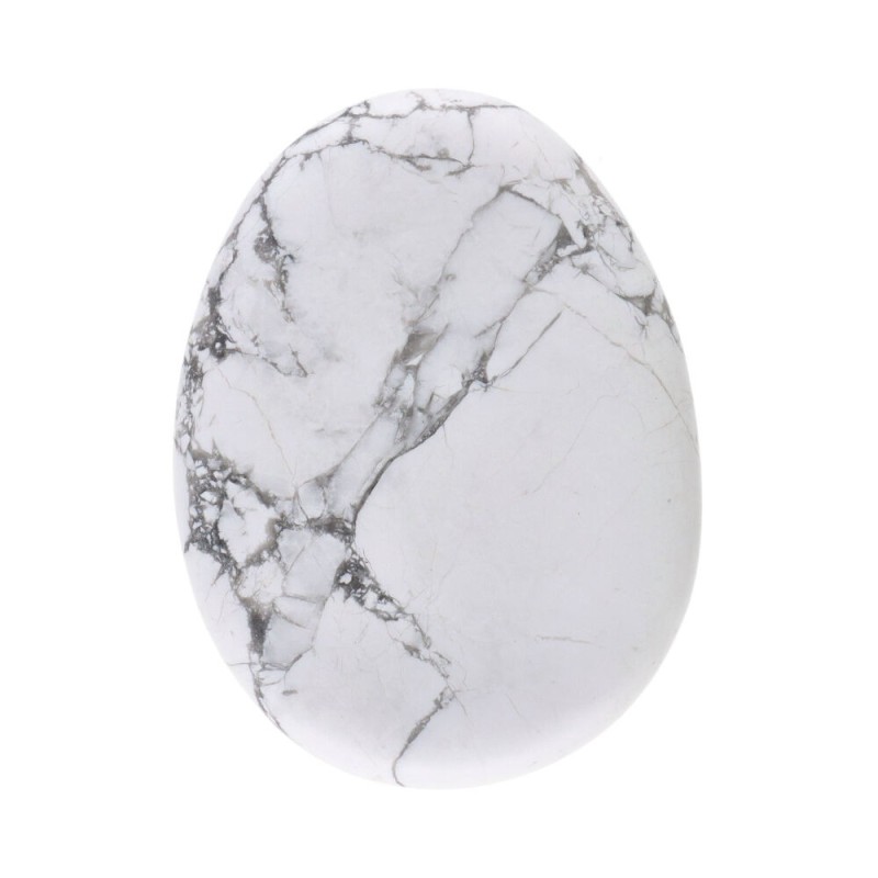 Ciottolo piatto levigato in howlite