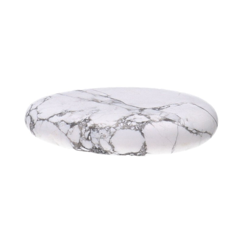 Ciottolo piatto levigato in howlite