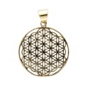 Colgante de Bronce Flor de la Vida Círculo Pequeño -18-