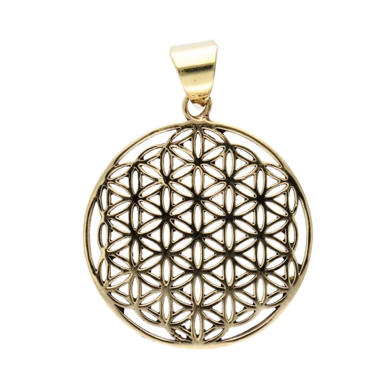 Pendente in Bronzo Fiore della Vita Cerchio Piccolo -18-