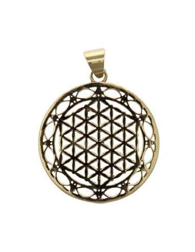 Pendente in bronzo con doppio cerchio...