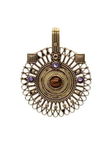 Colgante in Bronzo con Minerale -50-