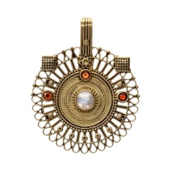 Bronze Pendant with Mineral -50-