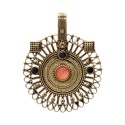 Pingente de Bronze com Mineral -50-