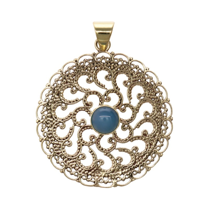 Pendente in Bronzo con Minerale -46-