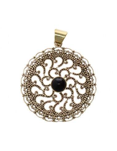 Bronze Pendant with Mineral -46-
