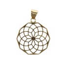 Pingente geométrico de bronze Flor da Vida -7-