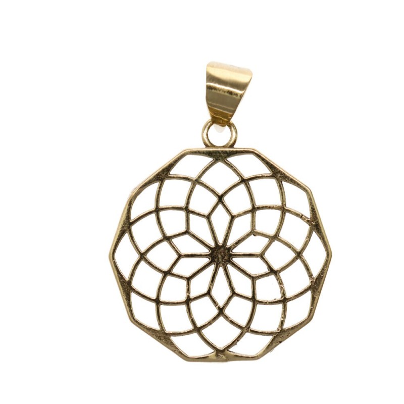 Pendente in Bronzo Fiore della Vita Geometrica -7-