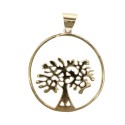 Pendentif circulaire arbre de vie en bronze -19-