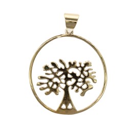 Pendente in Bronzo Albero della Vita Circolare -19-