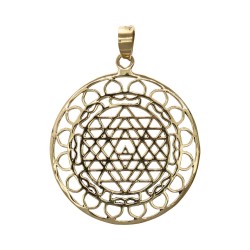 Ciondolo in Bronzo Mandala e Yantra -12-