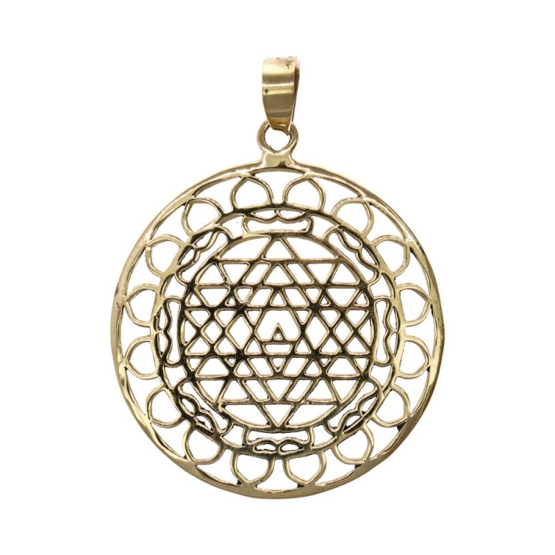 Ciondolo in Bronzo Mandala e Yantra -12-