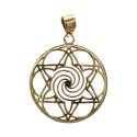 Pendentif étoile Mandala plaqué bronze -4-