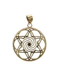 Bronze Mandala Star Pendant...