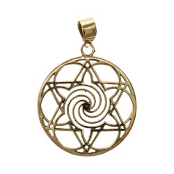Pendente in Bagno di Bronzo Mandala Stella -4-