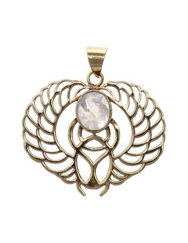 Bronze Jepri Pendant with Mineral -16-