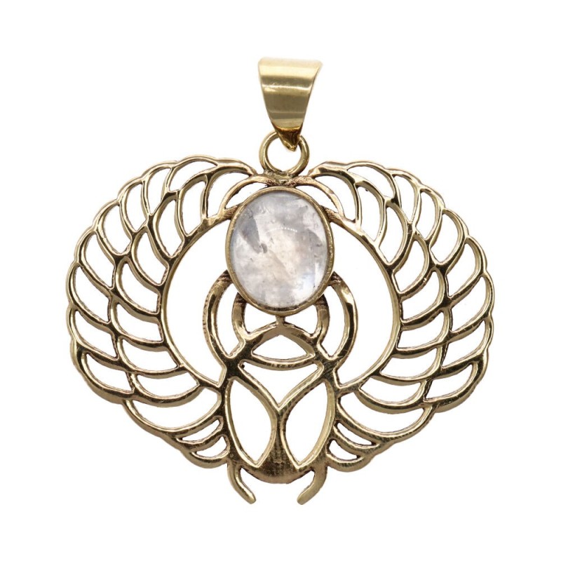 Collana in Bronzo Jepri con Pietra Luna -16-