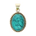 Bronze Pendant with Mineral -51-
