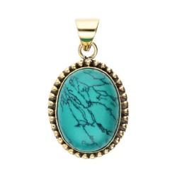 Pendente in Bronzo con Minerale -51-