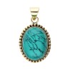 Pingente de Bronze com Mineral -51-
