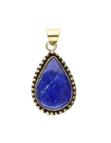 Pendentif en bronze avec minéraux -51-