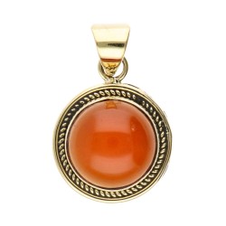 Pingente de Bronze com Mineral -49-