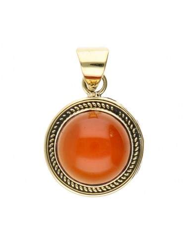 Pendentif en bronze avec minéraux -49-