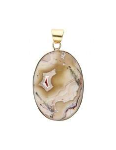 Bronze Pendant with Mineral...