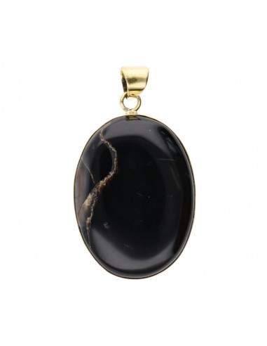 Ciondolo in bronzo con minerale -59-
