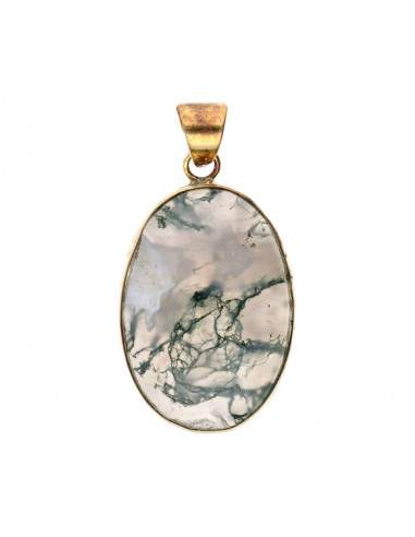 Pendentif en bronze avec minéraux -59-