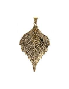 Leaf Shape Bronze Pendant -5-