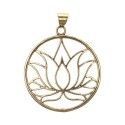 Pendentif fleur de lotus en bronze -75-