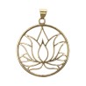 Pingente de flor de lótus em bronze -75-