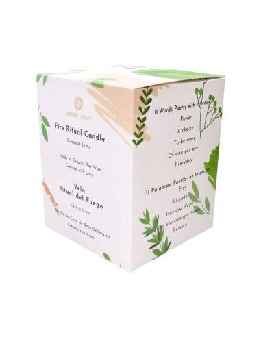 Coconut and Lime Candle with Pyrite