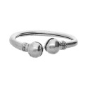 Bracelet serpent à sonnettes plaqué argent -B38-