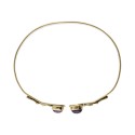 Bronze Bracelet with Double Blue Amethyst -27.1-