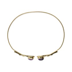 Bracciale in Bronzo con Amatista Doppia Blu -27.1-