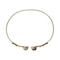Pulsera de Bronce con Amatista Doble Granate -27.2-