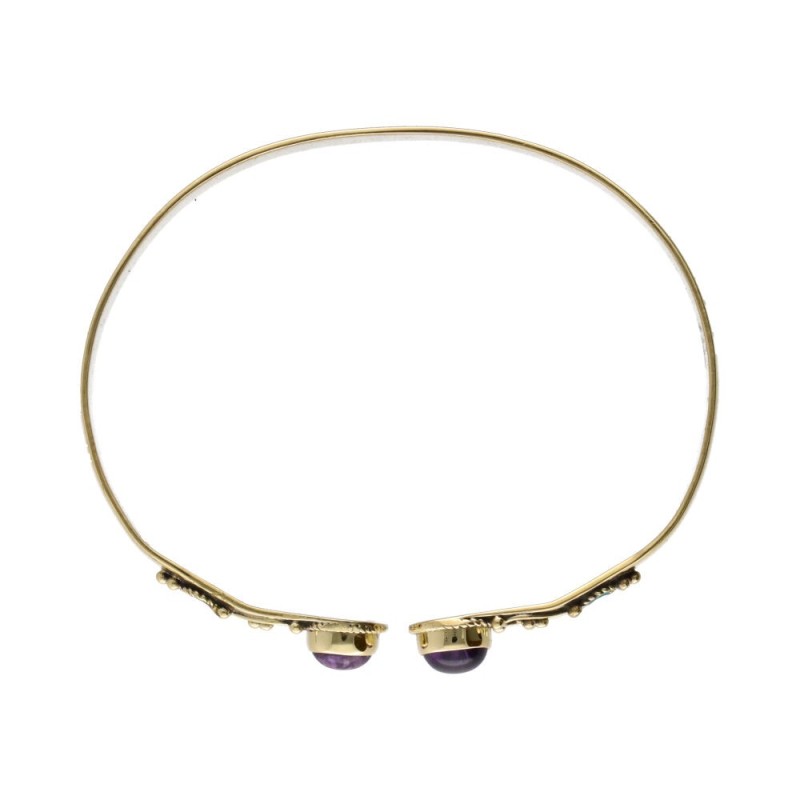 Bracciale in Bronzo con Amatista Doppia Granato -27.2-