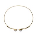 Bronze Bracelet with Labradorite Double Garnet -25.2-
