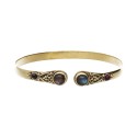 Pulseira de bronze com Garnet Dupla Labradorite -25.2-