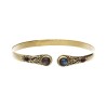 Pulseira de bronze com Garnet Dupla Labradorite -25.2-