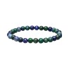 Bracelet d'azurite avec malachite potentialisée de 6mm