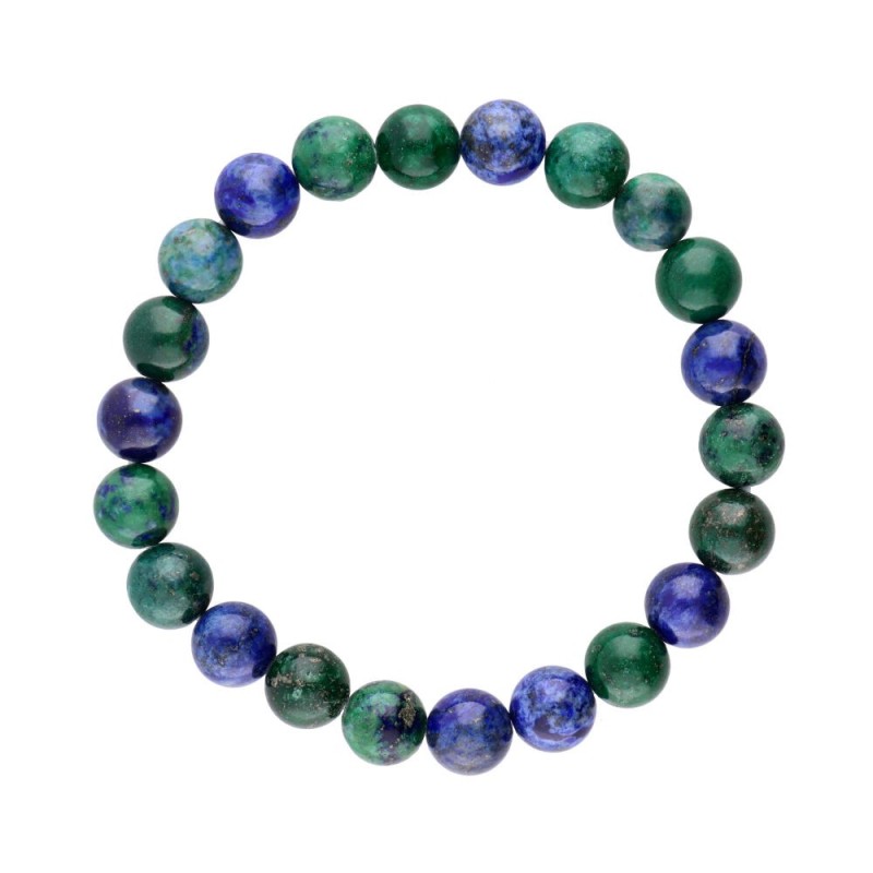 Bracciale in Azurite con Malachite Potenziata 8mm