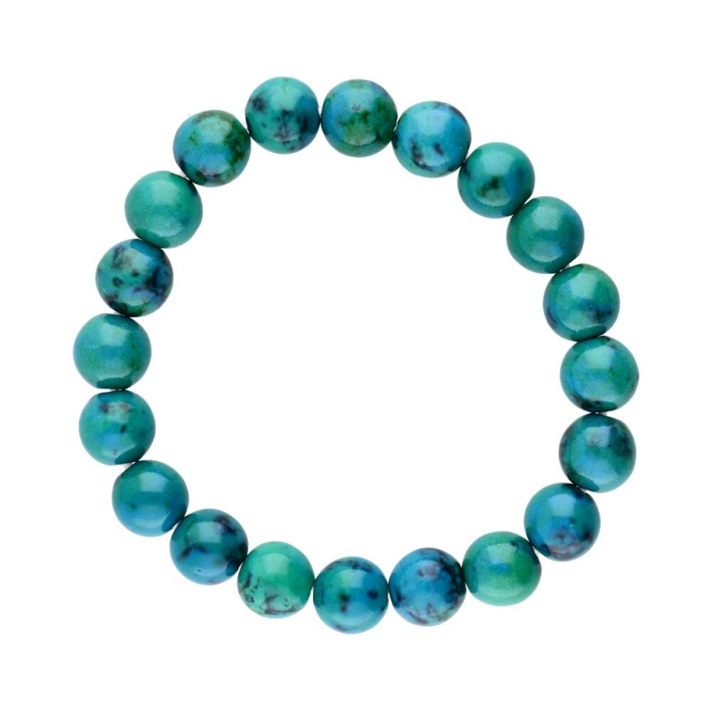 Bracciale in Crisocola Potenziata 10mm