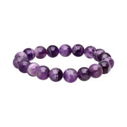 Bracciale in Amatista Chevron 10 mm