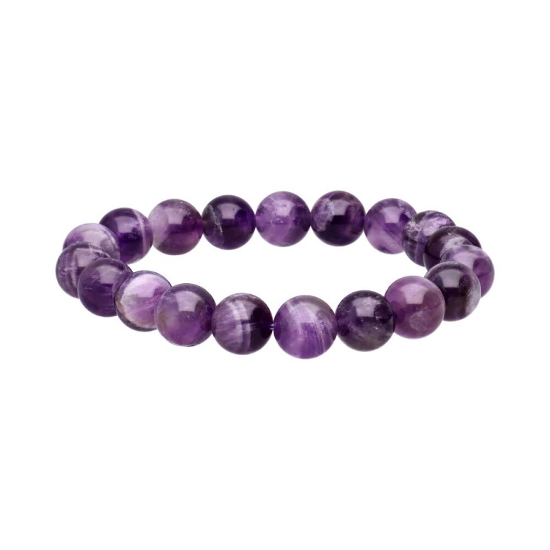 Bracciale in Amatista Chevron 10 mm
