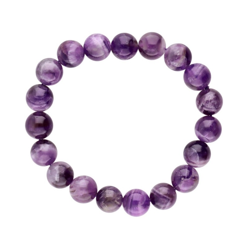 Bracciale in Amatista Chevron 10 mm