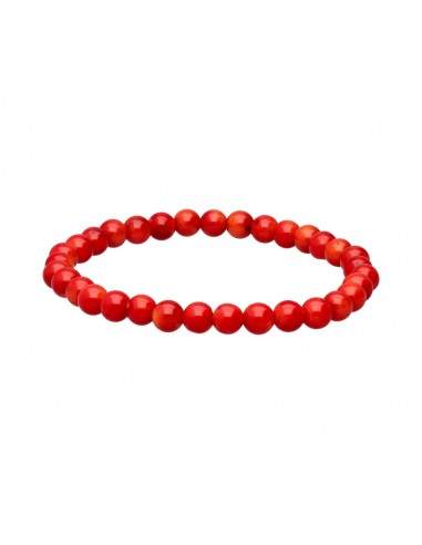 Bracciale in corallo tinto 6mm