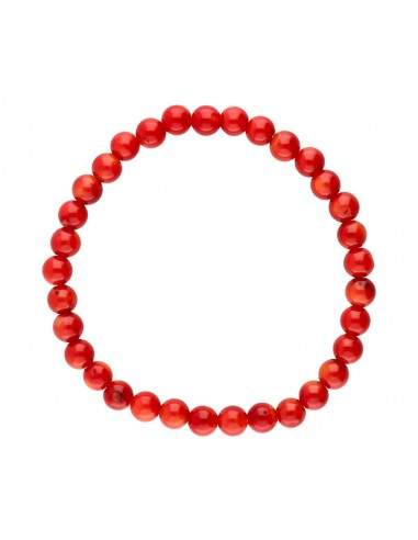 Bracciale in corallo tinto 6mm